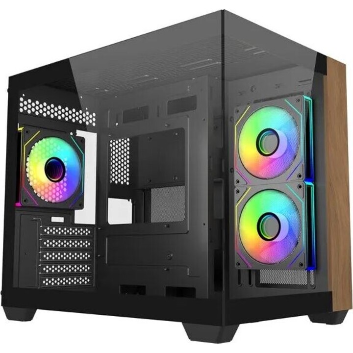 Case Elite 481 Wood 270° Seamless Glass mATX