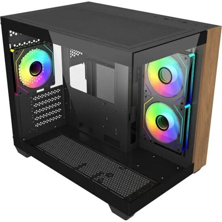 Case Elite 481 Wood 270° Seamless Glass mATX