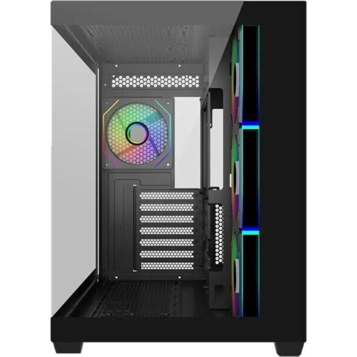 Cooler Master Elite 681 ATX-Gehäuse aus gehärtetem Glas, Schwarz