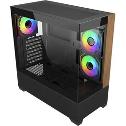 Cooler Master Elite 690 Wood Black caja PC ATX negro