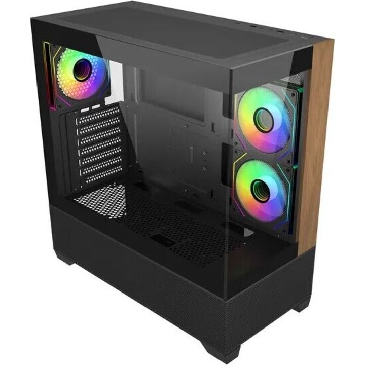 Cooler Master Elite 690 Wood Black case PC ATX nero