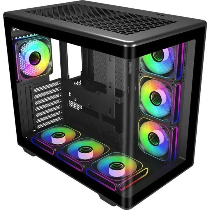 Case Elite 600 black 7*ARGB Fan Version + Hub