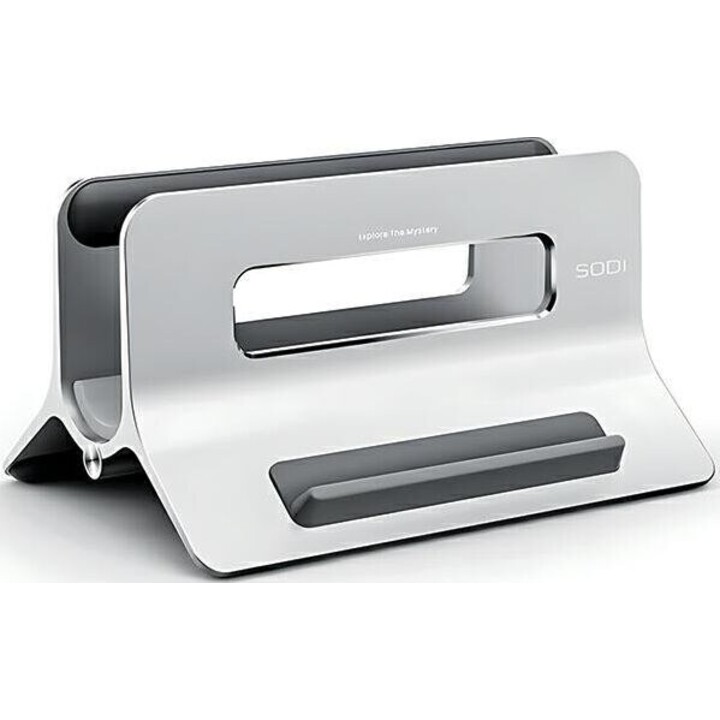 Gravity holder stand for MacBook silver