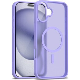 Funda MagSafe para iPhone 17, híbrida, mate, color lavanda, talla M