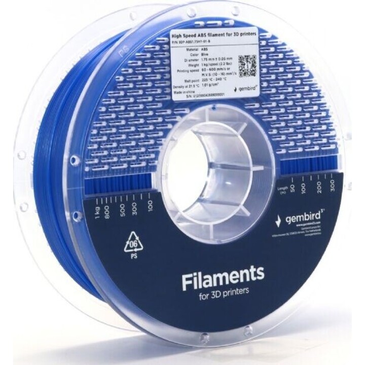 Filament ABS haute vitesse, 1,75 mm, 1 kg, bleu