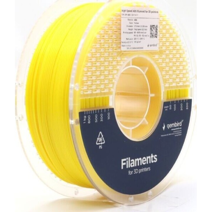 Filament ABS haute vitesse, 1,75 mm, 1 kg, jaune