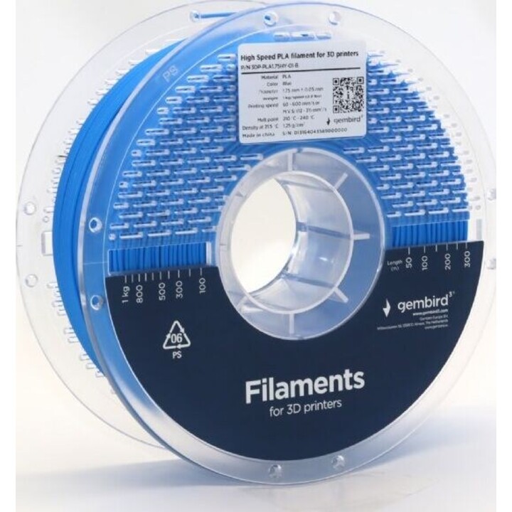 Filamento PLA ad alta velocità, 1,75 mm, 1 kg, blu