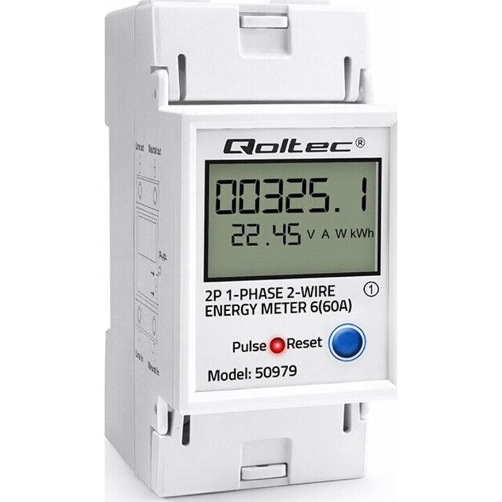 Einphasen-Energiezähler für DIN-Schiene 230 V
