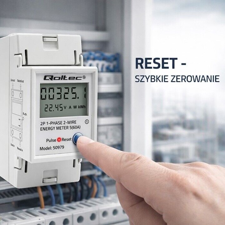 Einphasen-Energiezähler für DIN-Schiene 230 V