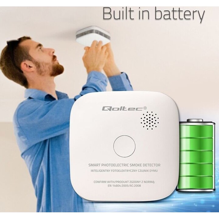 Rilevatore di fumo wireless con allarme batteria da 85 dB