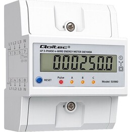 Contatore di energia trifase con ripristino 400V 100A
