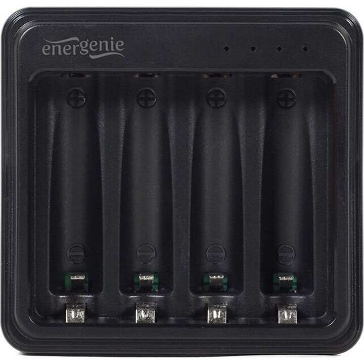 GEMBIRD BC-USB-03 USB-Type-C-Ladegerät für AA/AAA-Batterien, schwarz