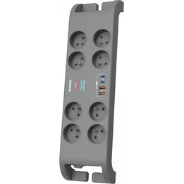 Multiprise parafoudre 8 prises 4 ports USB
