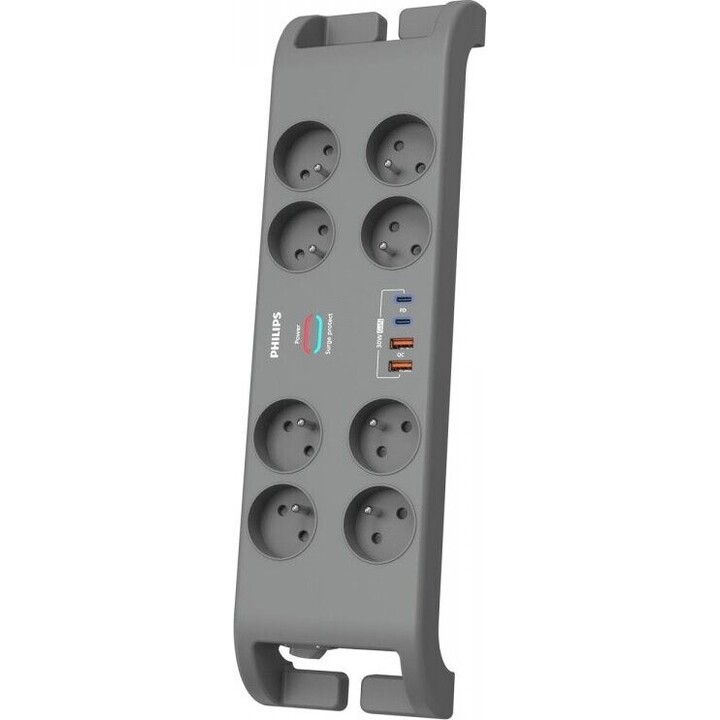 Surge protector power strip 8 sockets 4xUSB