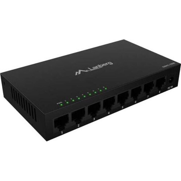 Commutateur DSM1-1008 8×1Gb/s - Commutateur Ethernet Gigabit non géré de bureau, 12V (boîtier métallique)