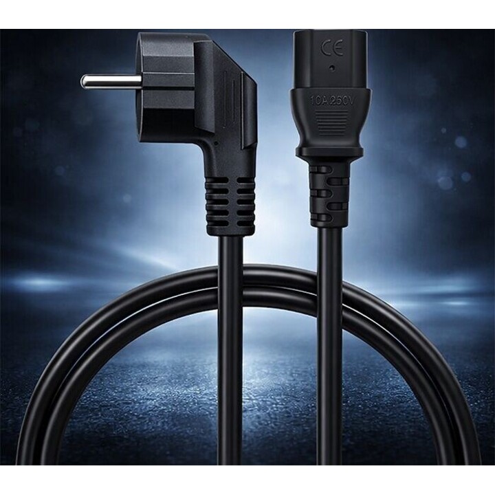 Cavo di alimentazione SCHUKO CEE con spina angolata IEC C13 1.8