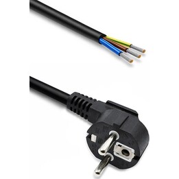 Power cable SCHUKO CEE angled plug Cu stripped