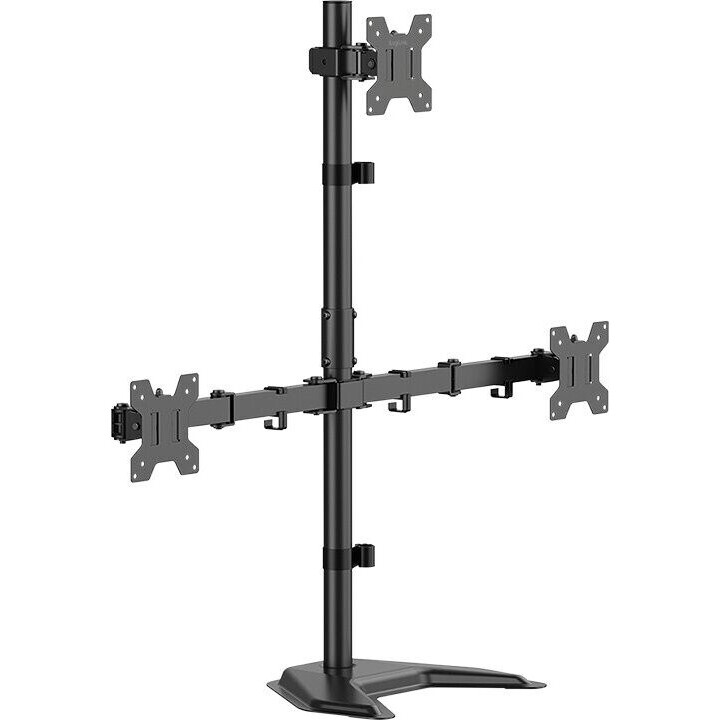 Soporte para tres monitores de 17 a 32 pulgadas, 10 kg por brazo como máximo.