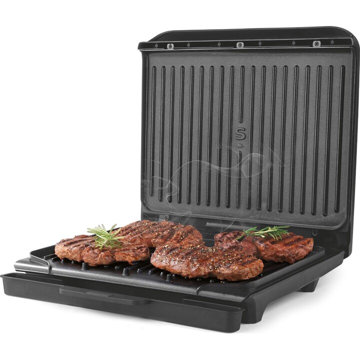 Grill Salter ActiGrill Family 8 portions, grand modèle santé, charnière flottante pour les aliments plus épais et les paninis bi