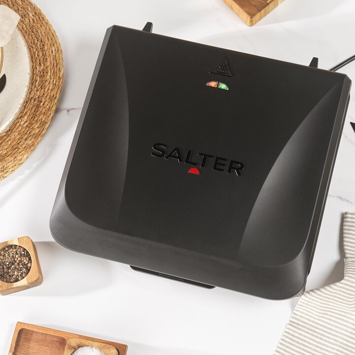 Grill Salter ActiGrill Family 8 portions, grand modèle santé, charnière flottante pour les aliments plus épais et les paninis bi