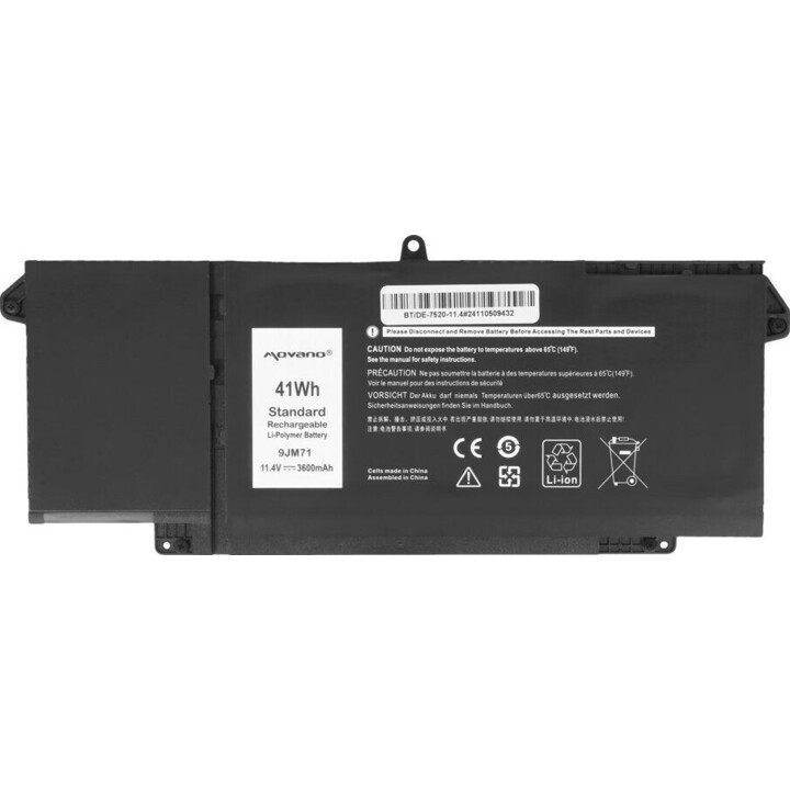 Akku 9JM71 7FMXV für Dell Latitude 5320 7320 7420 7520 - 3600 mAh (41 Wh)