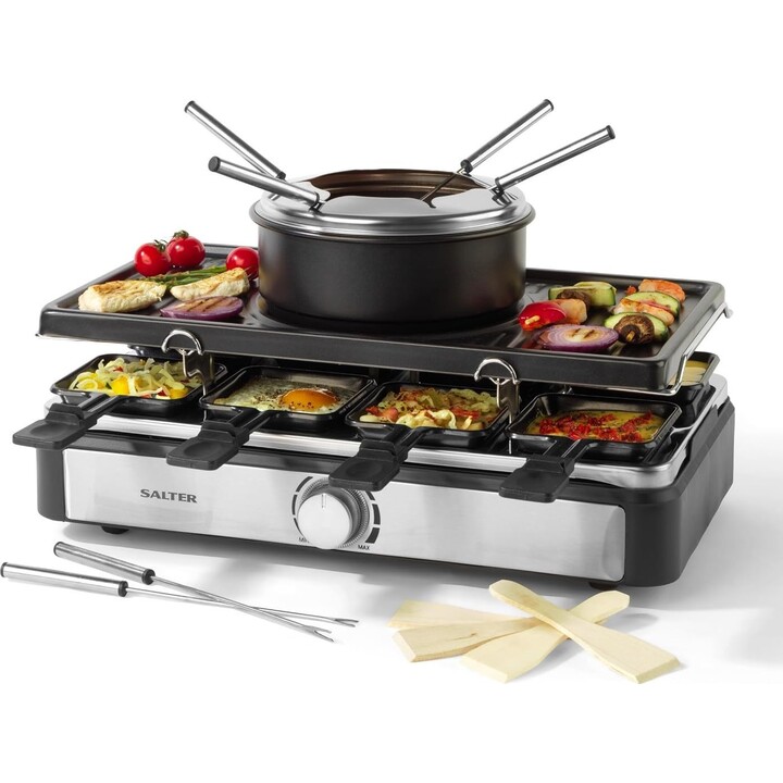 Juego de raclette y fondue Salter EK4513VDE 2 en 1
