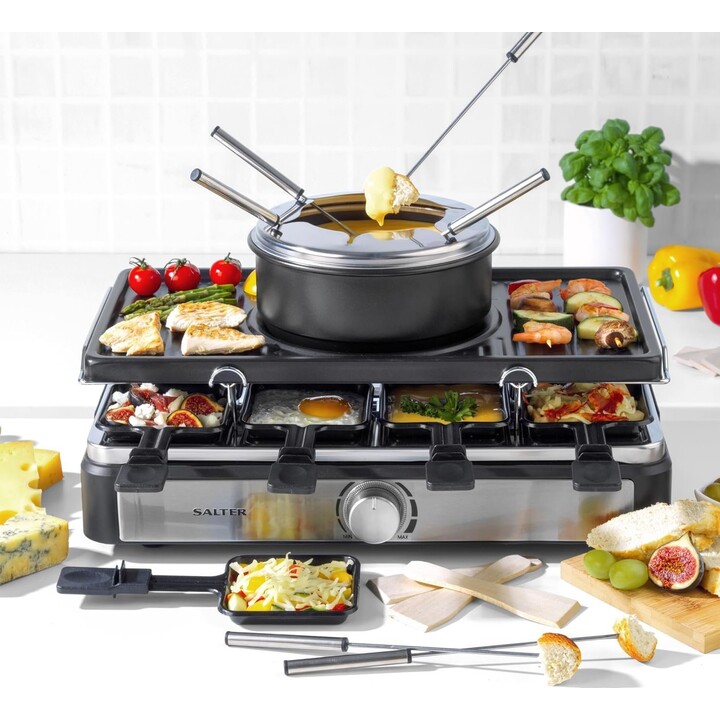 Set Salter EK4513VDE 2 in 1 per raclette e fonduta