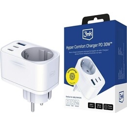 3MK Hyper Comfort Charger GaN PD 30W Wandladegerät weiß