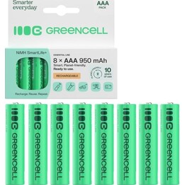 Pilas recargables 8xAAA HR03 950mAh