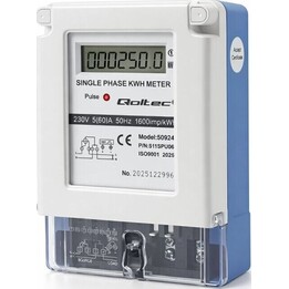 Medidor eletrônico monofásico 230V 60A com visor LCD