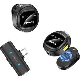 Awei Microfono lavalier MK3 Duo nero 3018274