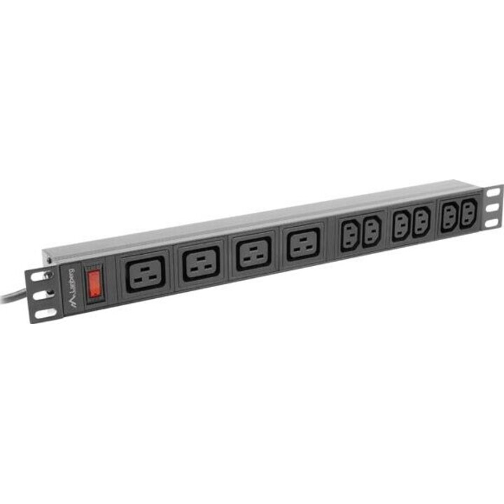 Rack PDU de 19 polegadas, 1U, 16A, 2M, 4x C19, 6x IEC C13, C20, preto