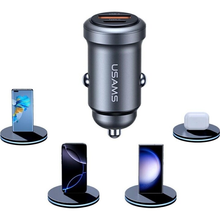 Caricabatterie da auto 30W USB-A USB-C CC322