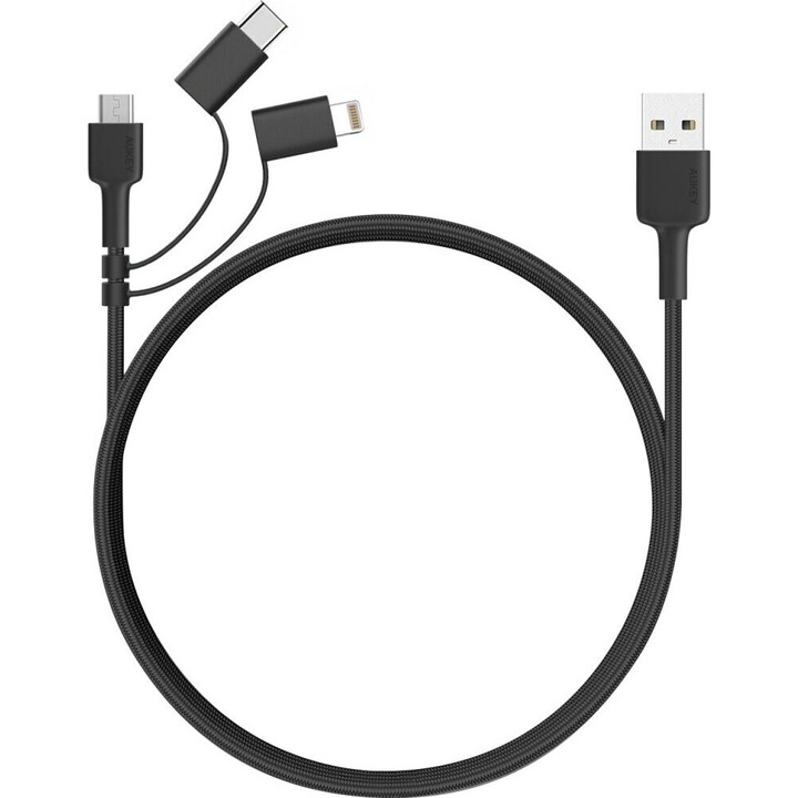 CB-BAL5 Cavo 3 in 1 a ricarica rapida intrecciato micro USB | USB C | Lightning | 1,2 m