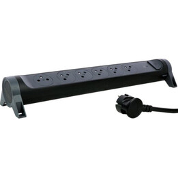 LEGRAND HELMO 6x2PZ rotating power strip with 6 sockets, switch, surge protection, 1.5 m cable, black