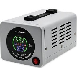 Qoltec AVR 500VA Automatic voltage stabilizer grey