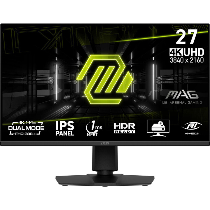 Monitor MAG 275UPD E14 27 polegadas/LED/UHD/Tela plana/288Hz/Preto