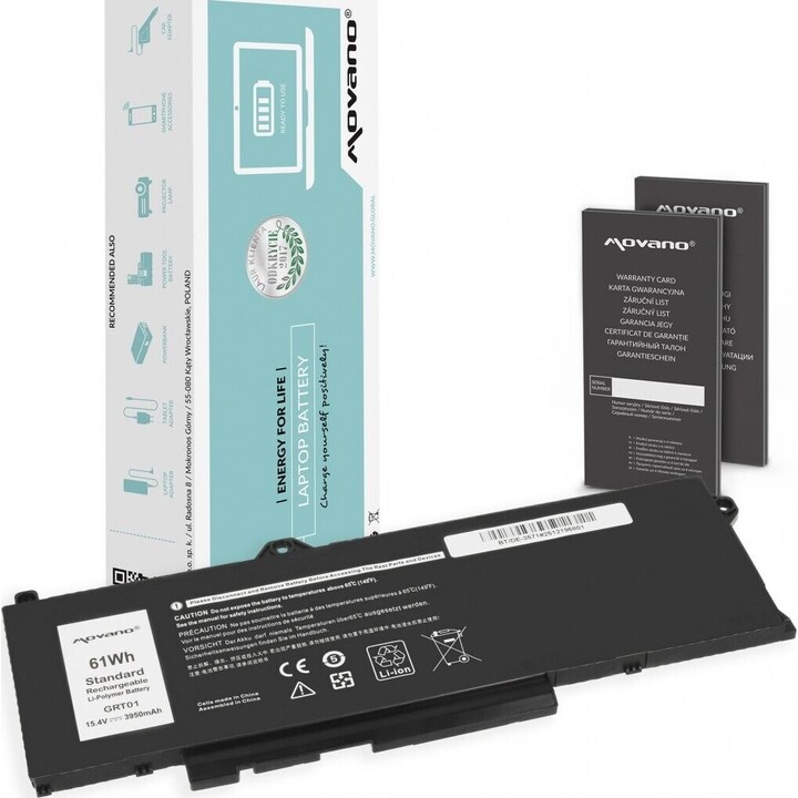Battery GRT01 for Dell Latitude 5421 5521 5531 Precision 3470 3561 3571 3581 - 3950 mAh (61 Wh)
