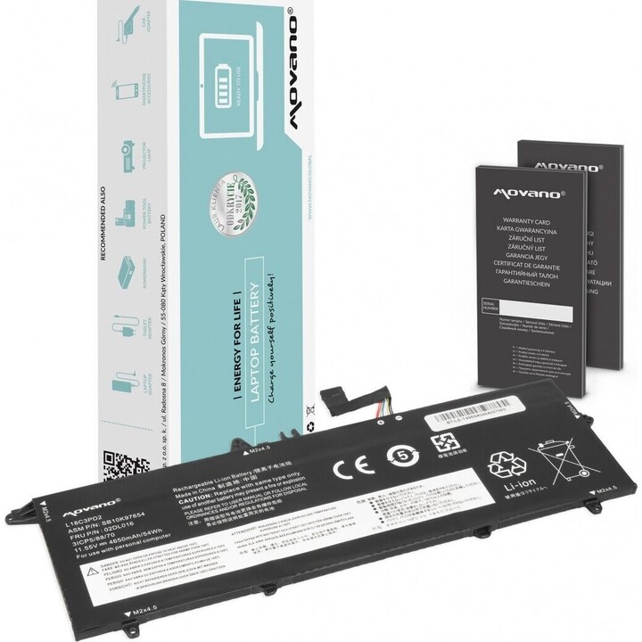 Batería L18C3PD2 para Lenovo ThinkPad T490s T495s T14s - 4650 mAh (54 Wh)