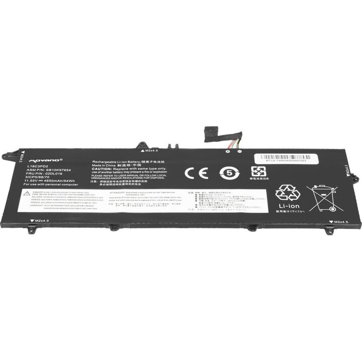 Batería L18C3PD2 para Lenovo ThinkPad T490s T495s T14s - 4650 mAh (54 Wh)