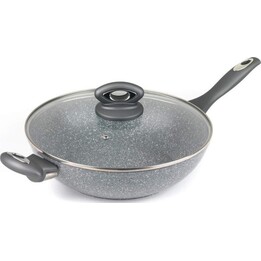 Salter BW02772G2MOR Marblestone Wok 28 cm, Grey