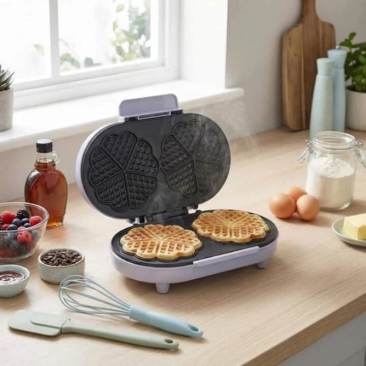 Giles & Posner EK6700GSPPVDE Double Heart Waffle Maker