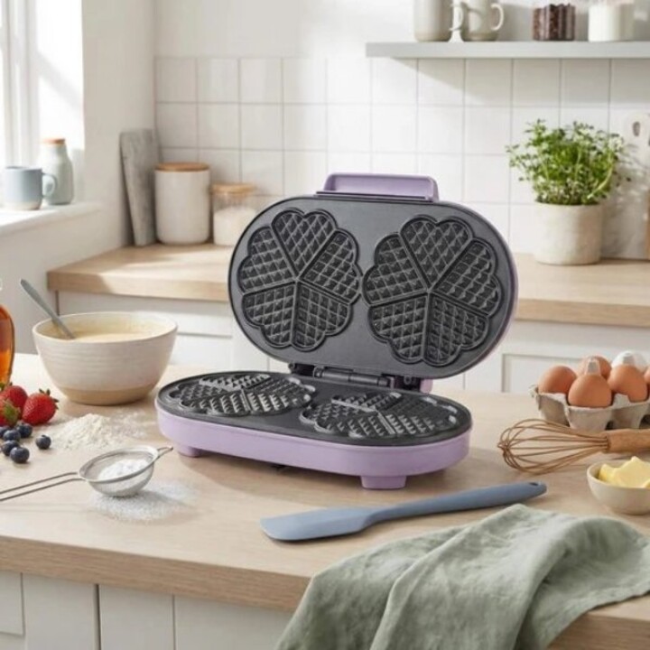Giles & Posner EK6700GSPPVDE Double Heart Waffle Maker