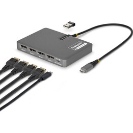 STARTECH QUAD-USB-HDMI-ADAPT adaptador USB-C a 4x HDMI con PD 140W