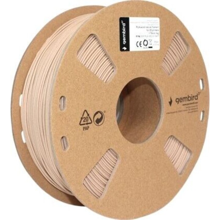 PLA-Filament, 1,75 mm, 1 kg, Naturholz