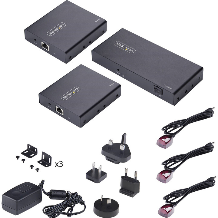 StarTech.com Extender e Splitter HDMI a 2 Porte su Cavo CAT6, 4K 60Hz, Fino a 70 m, Kit di Distribuzione HDMI 1x2 su Ethernet co