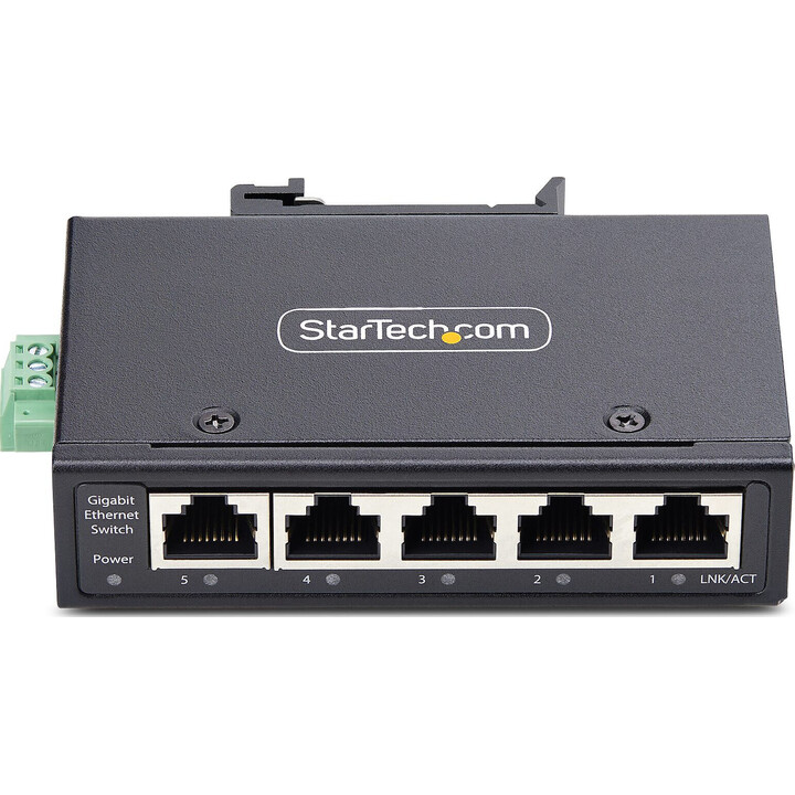 StarTech.com Switch Ethernet Industrial de 5 Puertos no Gestionado IP30 - 100/1000 - Montaje en Pared o Carril DIN