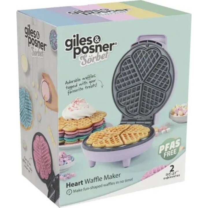 Piastra per waffle a forma di cuore Giles & Posner EK6701GSPPVDE