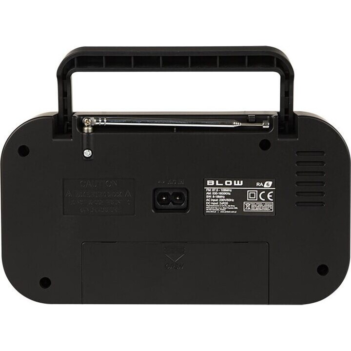 Blow RA6 portable analog AM/FM radio black