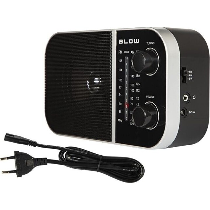 Blow RA6 portable analog AM/FM radio black